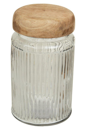 Garner Glass Storage Jar with Mango Wood Lid 1700ml