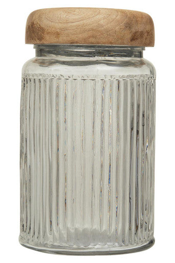 Garner Glass Storage Jar with Mango Wood Lid 1700ml