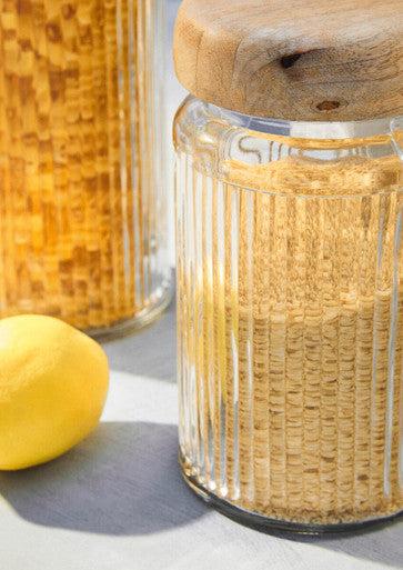 Garner Glass Storage Jar with Mango Wood Lid 1700ml