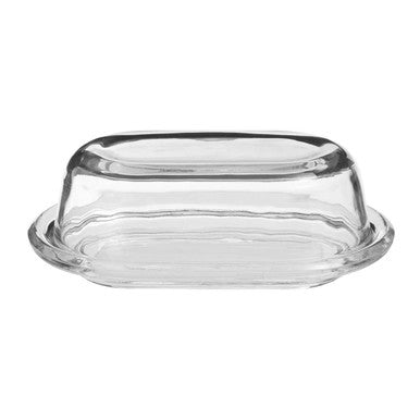 Olivia Clear Glass Butter Dish - image 1