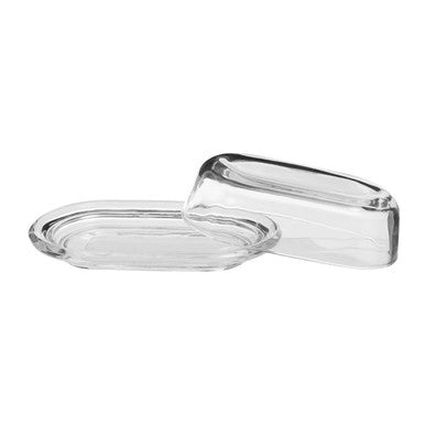 Olivia Clear Glass Butter Dish - image 6