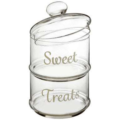 Olivia Stackable 2 Tier Glass Storage Jar