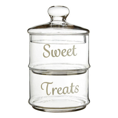 Olivia Stackable 2 Tier Glass Storage Jar - image 1