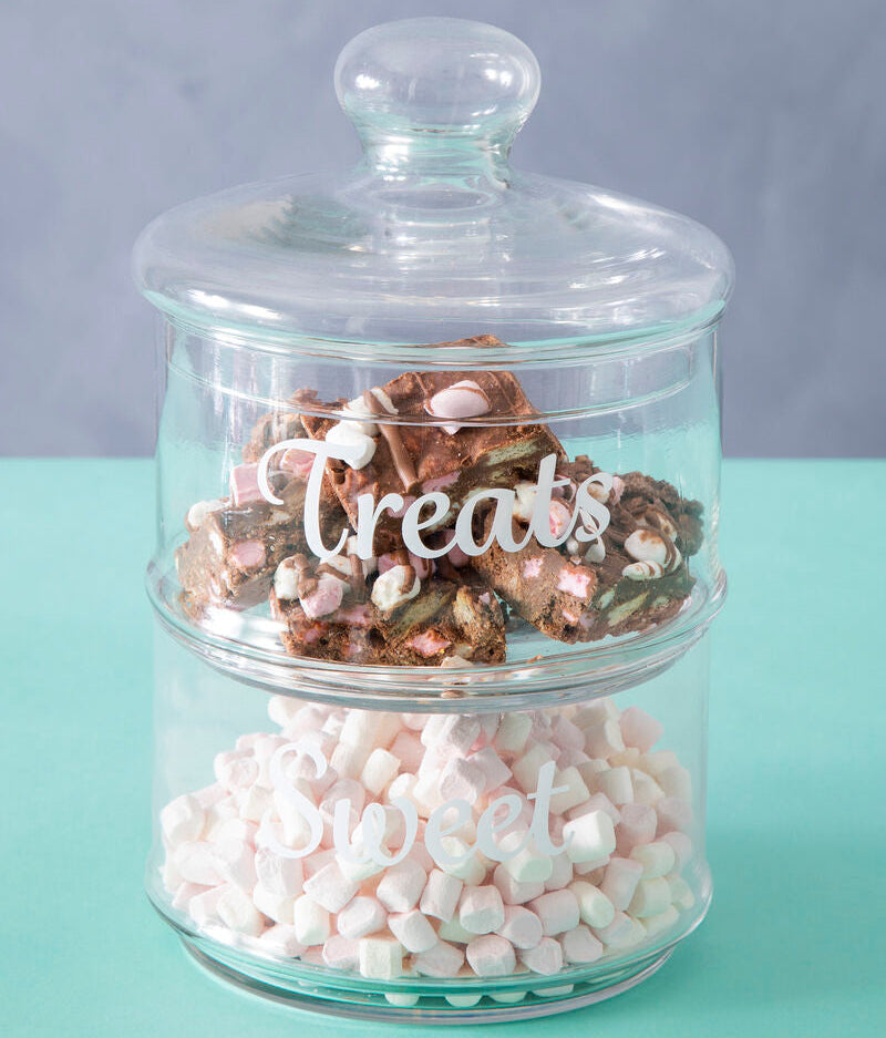 Olivia Stackable 2 Tier Glass Storage Jar - image 2