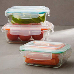 Freska Set Of 3 Rectangular Glass Containers - image 2