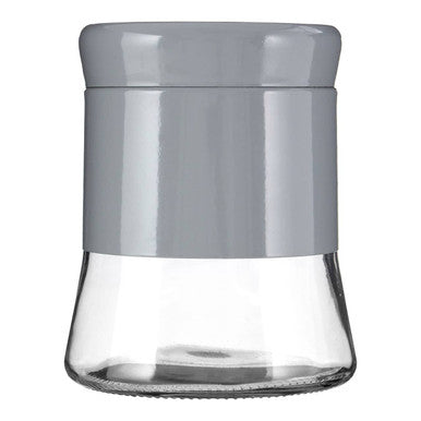 Luca Grey Steel and Glass Storage Jar - 800ml - image 3