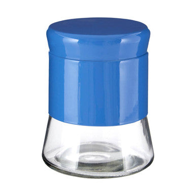 Blue Steel Wrap Glass Storage Jar