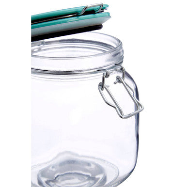 Glass Storage Jar 1050 Ml 3 Assorted Colours