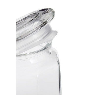 Hexagonal Glass Storage Jar