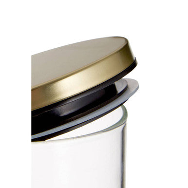 Freska Glass Storage Jar with Gold Lid 550ml