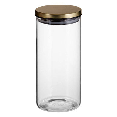 Freska Glass Storage Jar with Gold Lid 1300ml - image 1