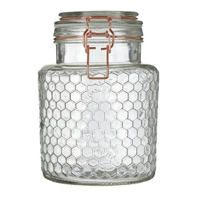 Apiary Textured Glass Jar 1300ml