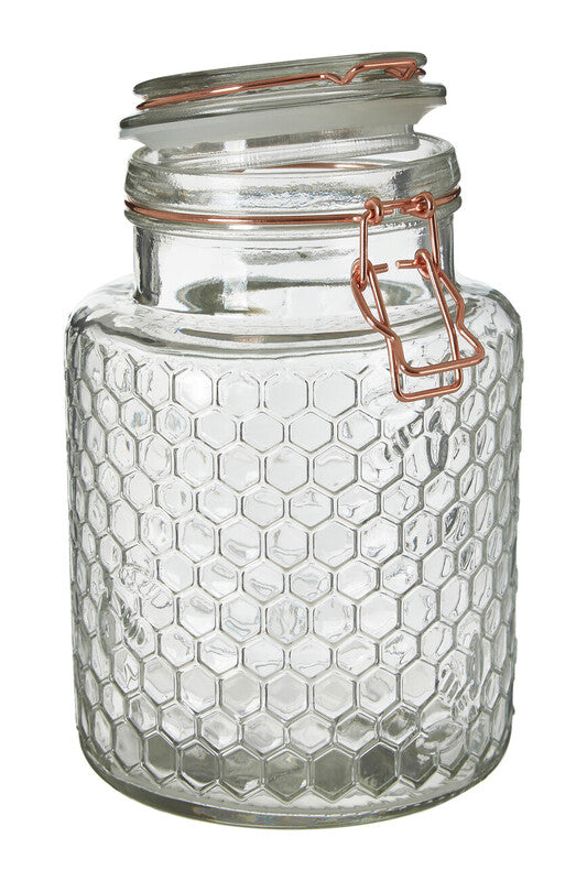 Apiary Textured Glass Jar 1300ml