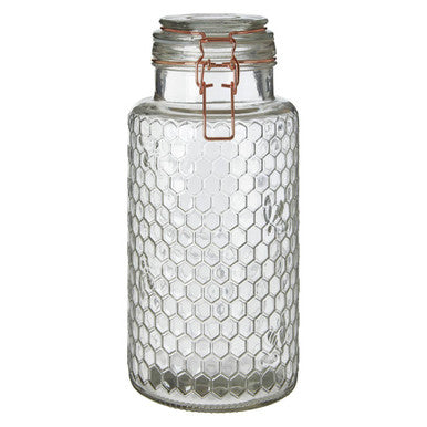 Apiary Textured Glass Jar 1900ml