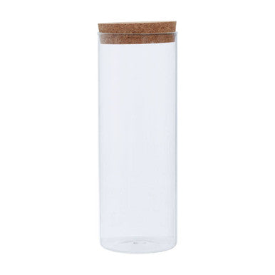 White cylindrical container with a wooden lid on a white background