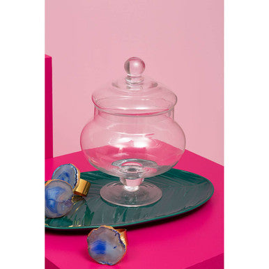 Olivia Clear Glass Candy Small Storage Jar