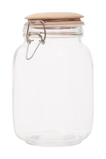 Luca Square 1550Ml Glass Jar With Wooden Lid - image 10