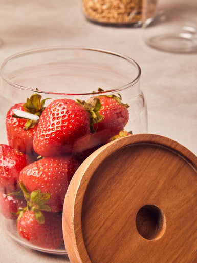Tromso Glass Storage Jar with Acacia Lid 860 ml