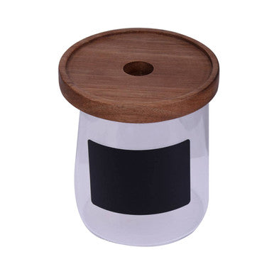 Tromso Glass Storage Jar with Acacia Lid and Chalkboard 750 ml - image 6
