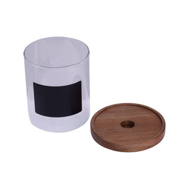 Tromso Glass Storage Jar with Acacia Lid and Chalkboard 750 ml - image 5