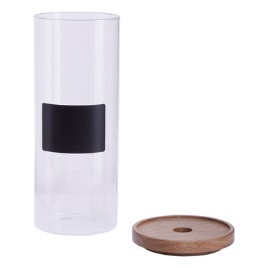 Tromso Glass Storage Jar with Acacia Lid and Chalkboard 1800 ml - image 5