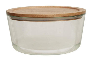 Freska 1650Ml Glass Container With Acacia Lid