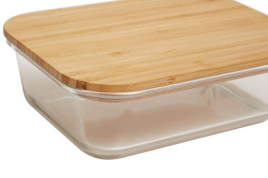 Freska Glass Container with Bamboo Lid 1040ml