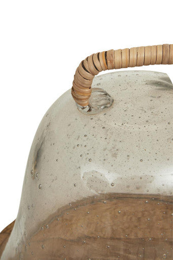 Garner Glass Cheese Dome With Mango Wood Base