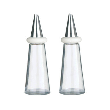Cone Condiments Cream Plastic Oil And Vinegar Set - image 1