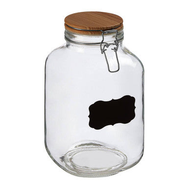Grocer Glass Storage Jar with Wooden Lid 3000ml - image 1