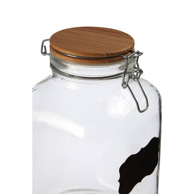 Grocer Glass Storage Jar with Wooden Lid 3000ml - image 2