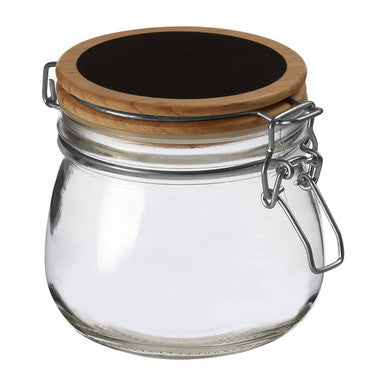 Appert Glass Storage Jar With Wooden Lid 500 Ml - image 1