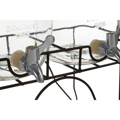 Grocer Set Of 2 Drink Dispensers With Stand