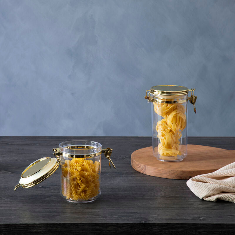 Gozo Jar With Gold Lid 1100 Ml