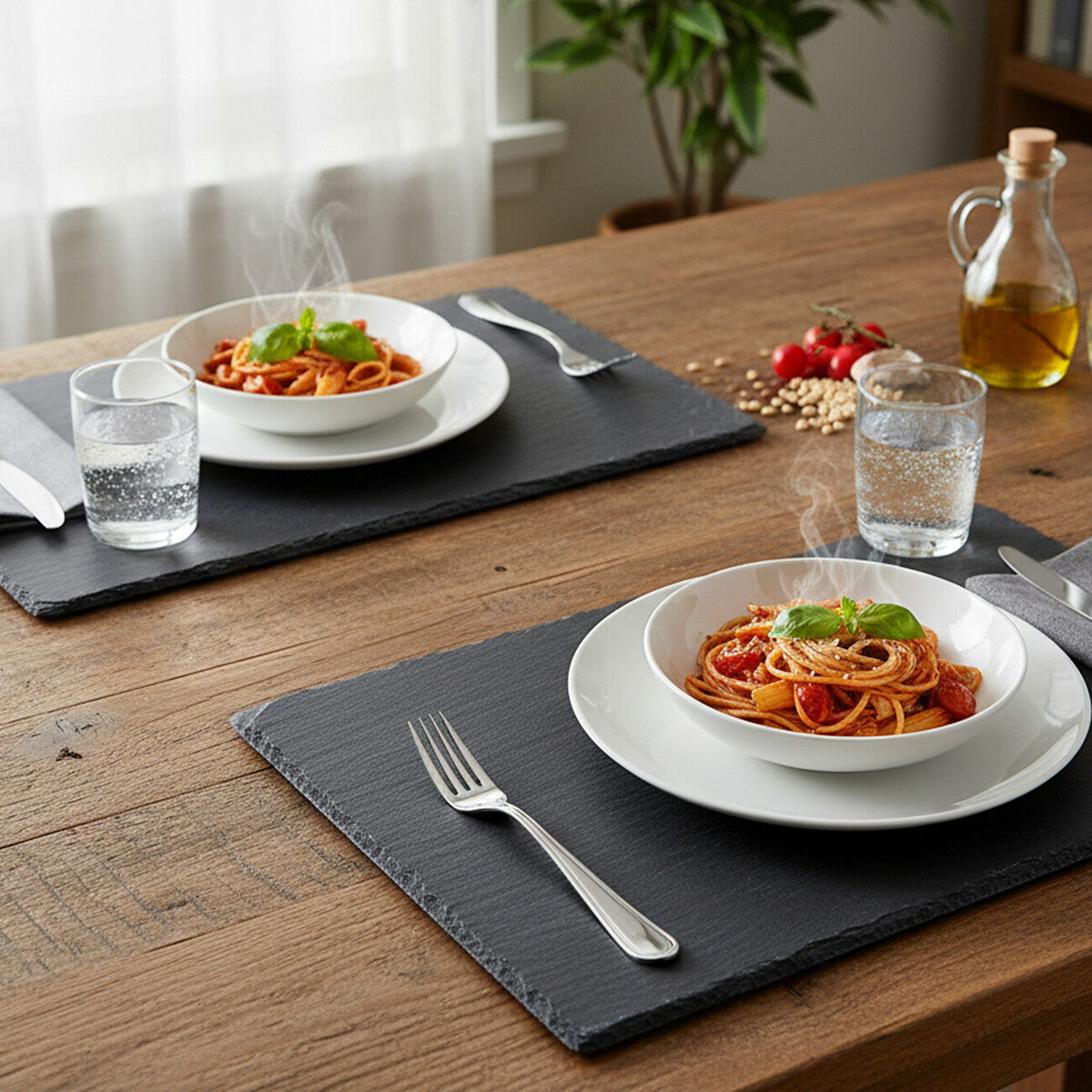 Set Of Two Slate Rectangular Placemats