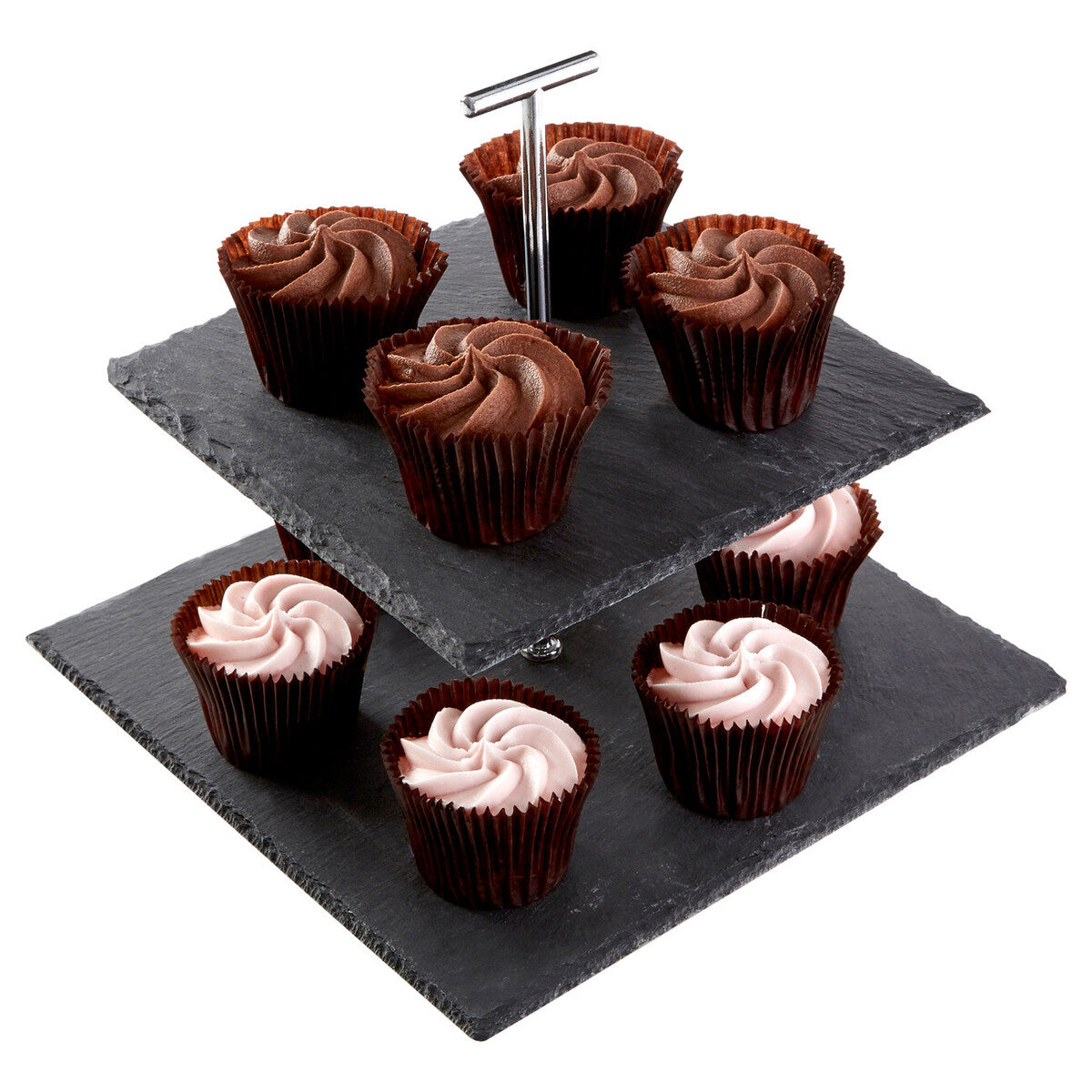 Slate 2 Tier Square Cake Stand - image 4