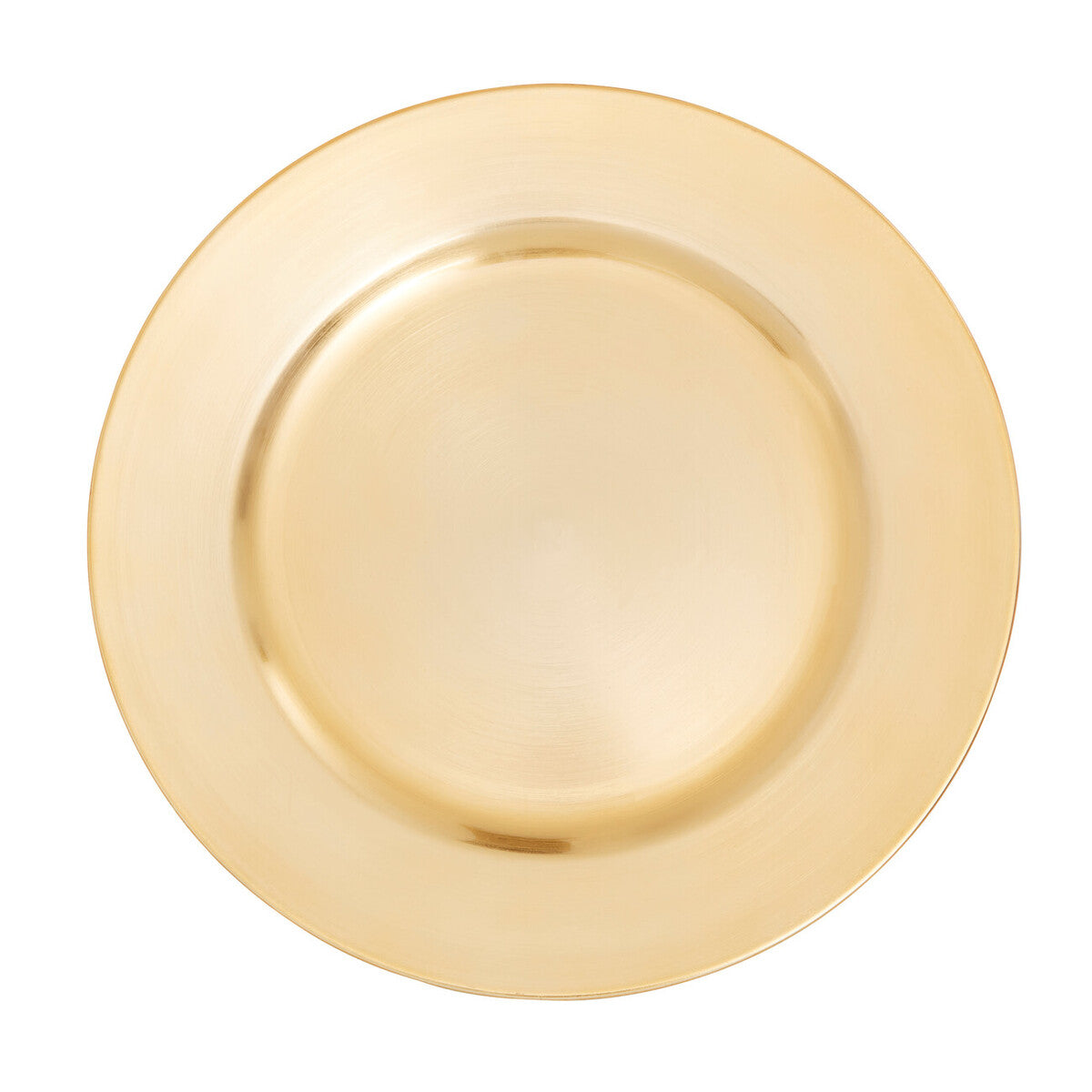 33cm Dia Flat Gold Decorative Charger Plate