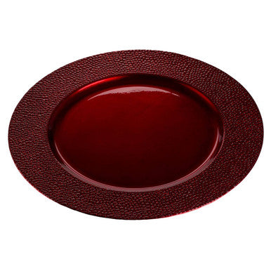 Paxton Red Pebble Effect Charger Plate - image 1