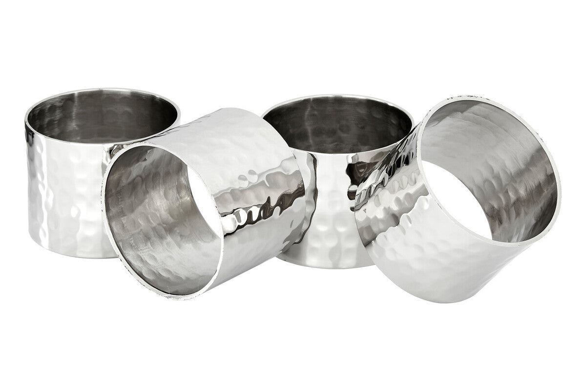 Set Of Four Silver Finish Napkin Rings - image 1