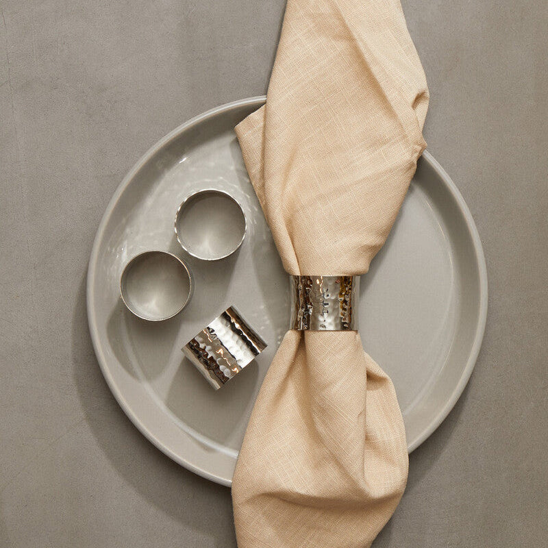 Set Of Four Silver Finish Napkin Rings - image 2