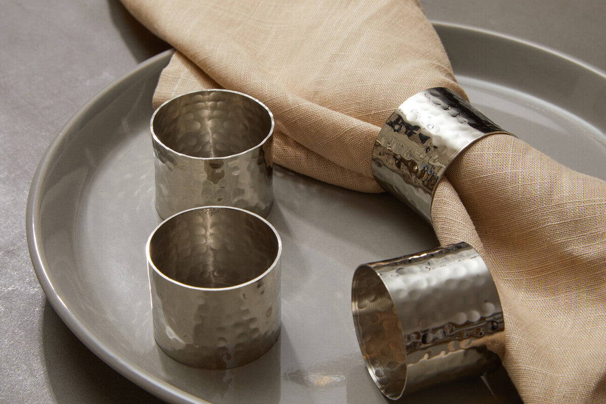 Set Of Four Silver Finish Napkin Rings - image 5