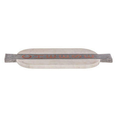 Monzaro White and Grey Marble Cheeseboard - image 1