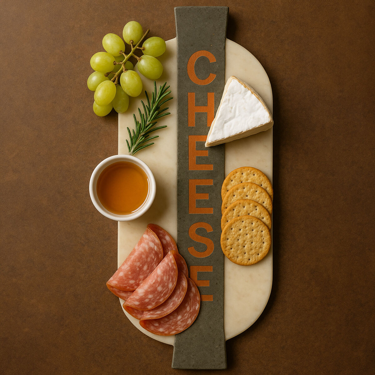 Monzaro White and Grey Marble Cheeseboard - image 2