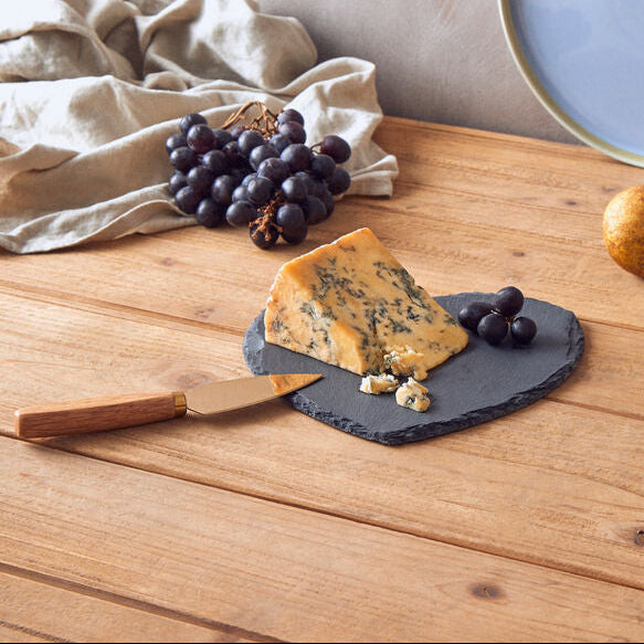 Carter Heart Slate Cheese Board With Gold Knife - image 2