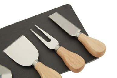 Carter Slate Board And 4 Piece Cheese Knife Set - image 7