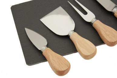Carter Slate Board And 4 Piece Cheese Knife Set - image 8