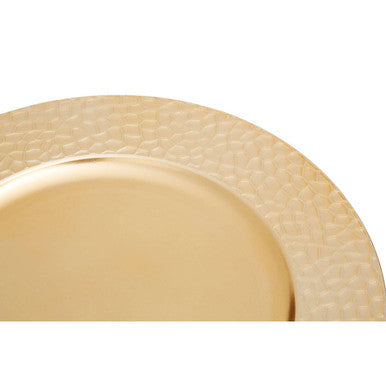 Dia Gold Charger Plate With Hammered Rim - image 10