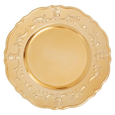 Dia Gold Finish Baroque Charger Plate - image 3