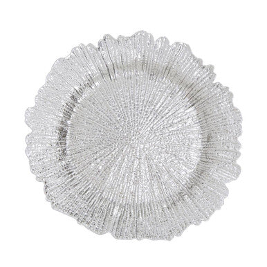 Dia Silver Finish Reef Charger Plate - image 3