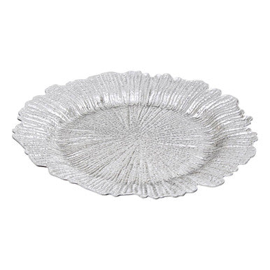Dia Silver Finish Reef Charger Plate - image 1